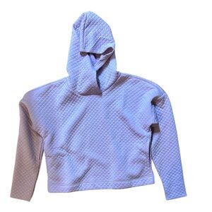 Embracelife cropped quilted purple hoodie